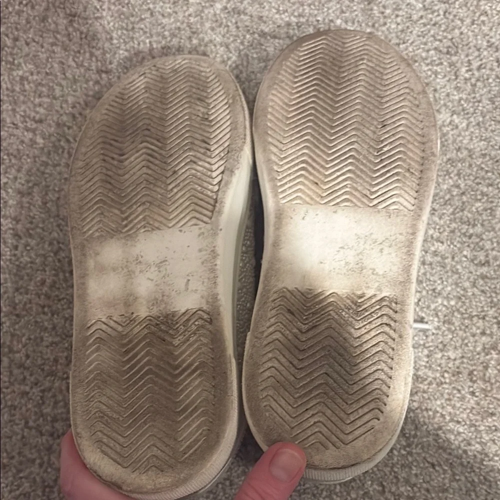 Betsey Johnson White Sneakers with Glittery Upper and Padded Tongue - Picture 5 of 6